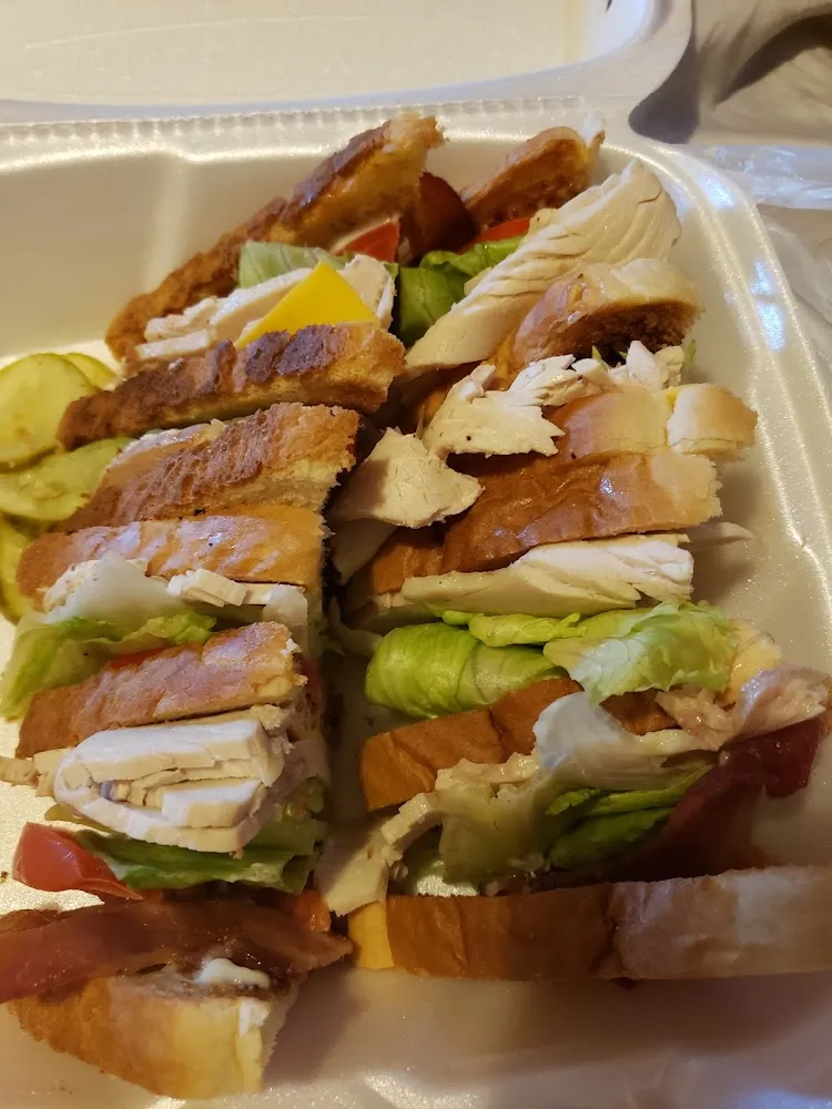 Turkey Bacon Club with Fruit Cup